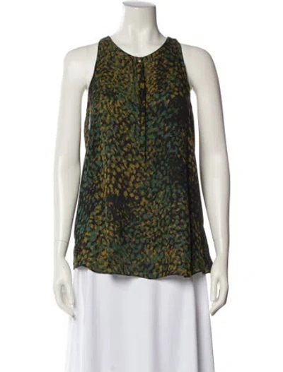 Pre-owned A.l.c Silk Printed Blouse In Multi