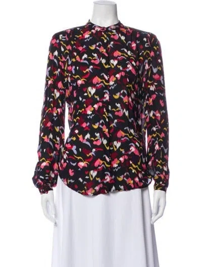Pre-owned A.l.c Silk Printed Blouse In Multi