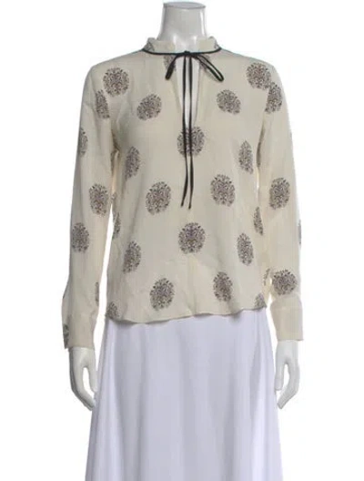 Pre-owned A.l.c Silk Printed Blouse In Multi