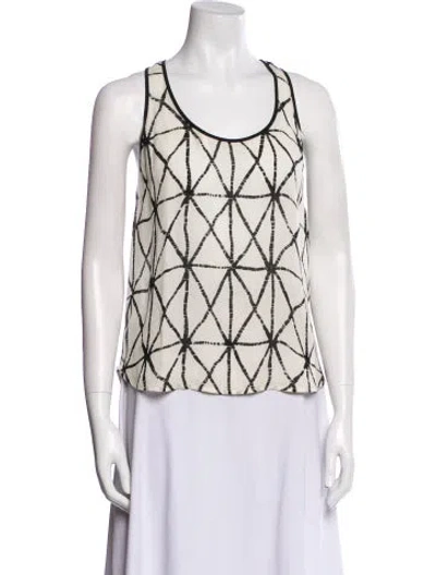 Pre-owned A.l.c Silk Printed Top In Multi