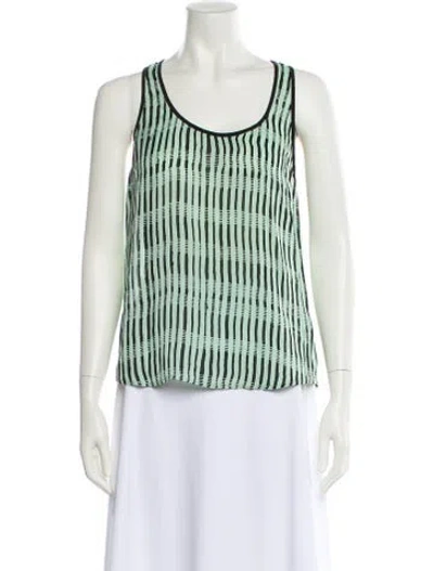 Pre-owned A.l.c Silk Printed Top In Multi