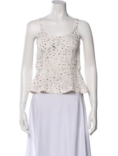 Pre-owned A.l.c Silk Printed Top In Multi
