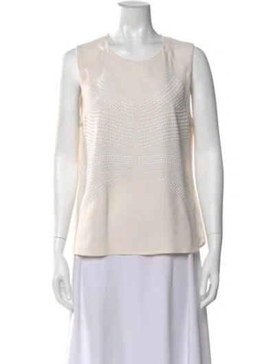 Pre-owned A.l.c Silk Printed Top In Neutral