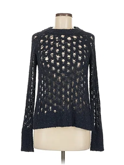 Pre-owned A.l.c Silk Pullover Sweater In Black