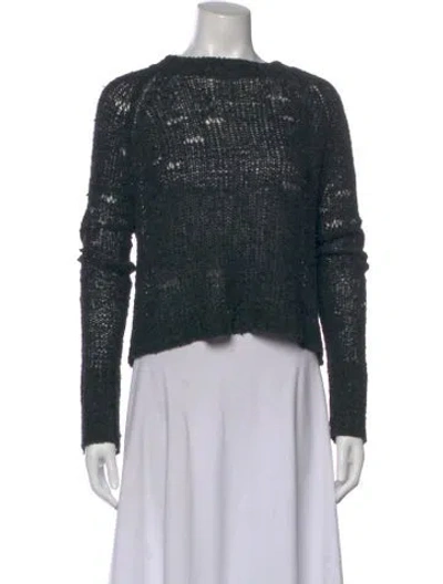 Pre-owned A.l.c Silk Scoop Neck Sweater In Gray