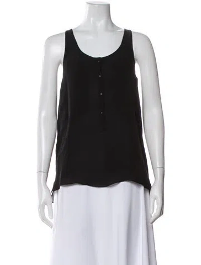 Pre-owned A.l.c Silk Scoop Neck Top In Gray