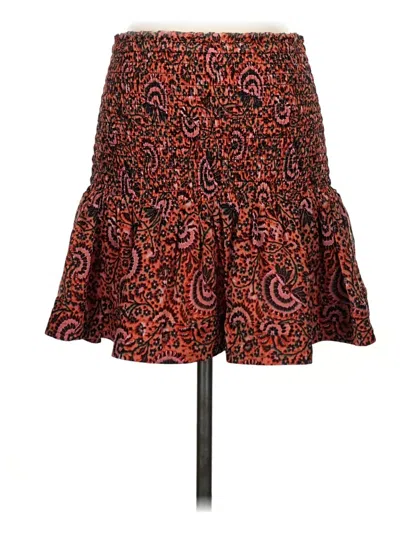 Pre-owned A.l.c Silk Skirt In Orange