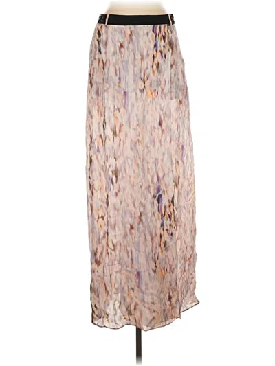 Pre-owned A.l.c Silk Skirt In Silver