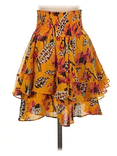 A.l.c Silk Skirt In Orange