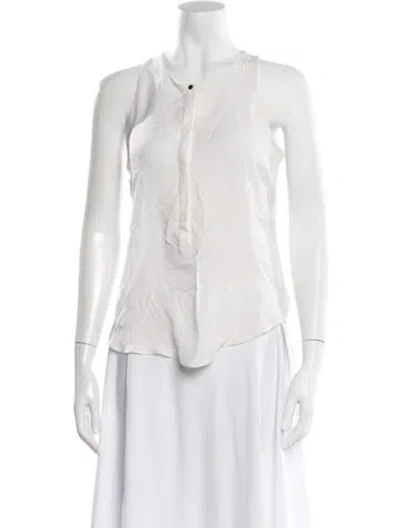 Pre-owned A.l.c Silk Sleeveless Blouse In Neutral