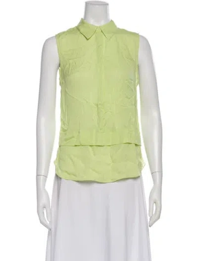 Pre-owned A.l.c Silk Sleeveless Top W/ Tags In Green