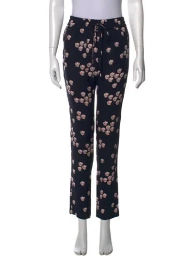 Pre-owned A.l.c Silk Straight Leg Pants In Black