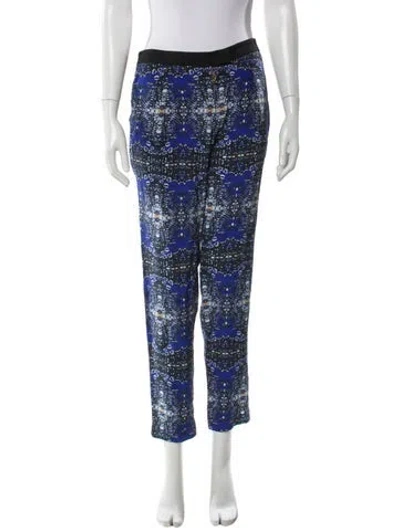 Pre-owned A.l.c Silk Straight Leg Pants In Blue
