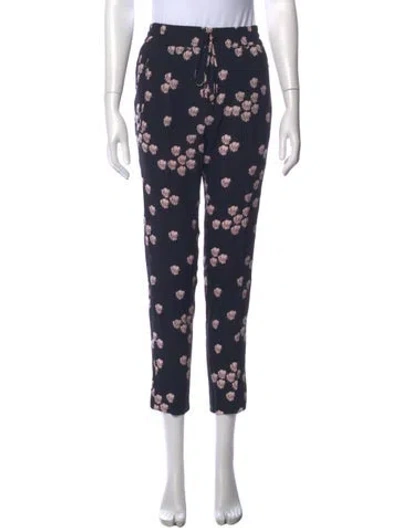 Pre-owned A.l.c Silk Straight Leg Pants In Blue