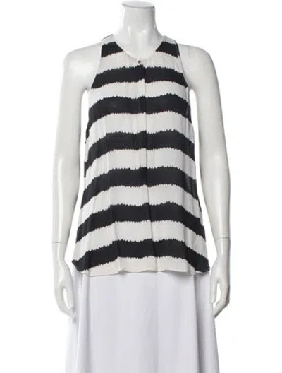 Pre-owned A.l.c Silk Striped Top In Multi