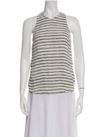 Pre-owned A.l.c Silk Striped Top In Multi