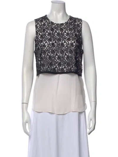 Pre-owned A.l.c Silk V-neck Blouse In Multi