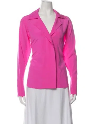 Pre-owned A.l.c Silk V-neck Blouse In Pink