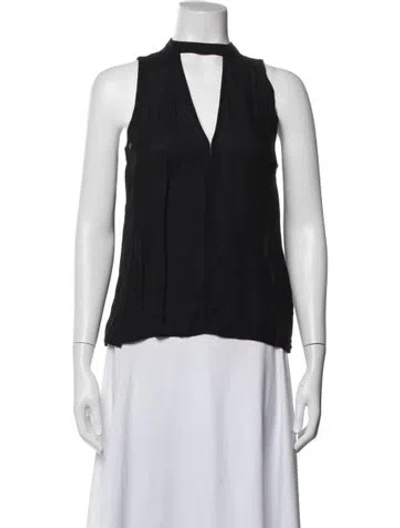 Pre-owned A.l.c Silk V-neck Top In Blue