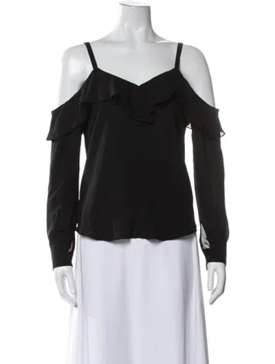 Pre-owned A.l.c Silk V-neck Top In Gray