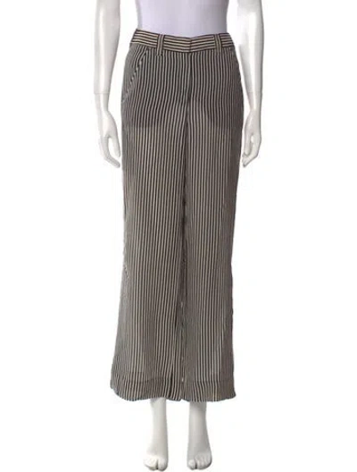 Pre-owned A.l.c Silk Wide Leg Pants In Black