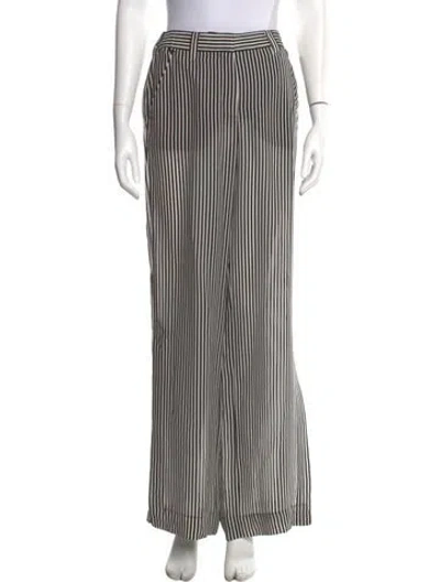 Pre-owned A.l.c Silk Wide Leg Pants In Black