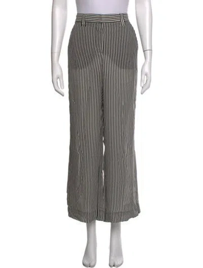 Pre-owned A.l.c Silk Wide Leg Pants In Black