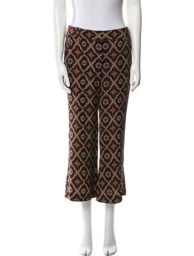 Pre-owned A.l.c Silk Wide Leg Pants In Multi