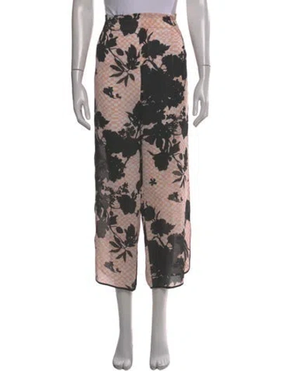Pre-owned A.l.c Silk Wide Leg Pants In Pink