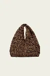 A.l.c Simone Raffia Bag In Chocolate