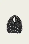 A.l.c Simone Studded Leather Bag In Black Silver