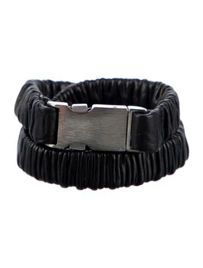 Pre-owned A.l.c Skinny Leather Belt Kit In Black