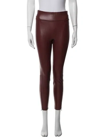 Pre-owned A.l.c Skinny Leg Pants In Burgundy