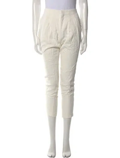 Pre-owned A.l.c Skinny Leg Pants In White