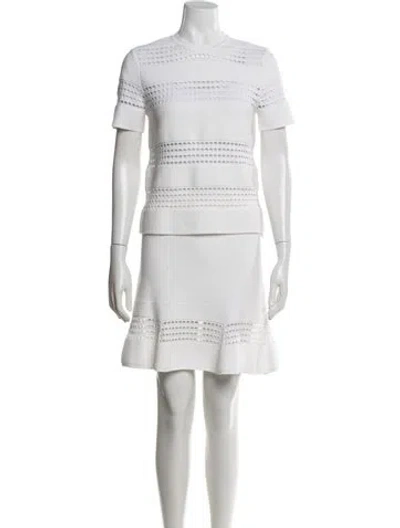 Pre-owned A.l.c Skirt Set In White