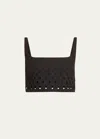 A.l.c Sky Linen Crop Top In Black