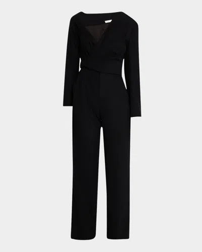 A.l.c Skyla Asymmetric Jumpsuit In Black