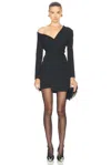 A.l.c . Skyla One-shoulder Long Sleeve Dress In Black