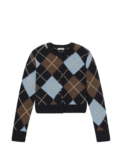 A.l.c Skyler Argyle-knit Cardigan In Multi