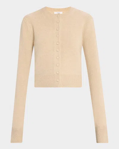 A.l.c Skyler Cashmere Crewneck Cardigan In Brown