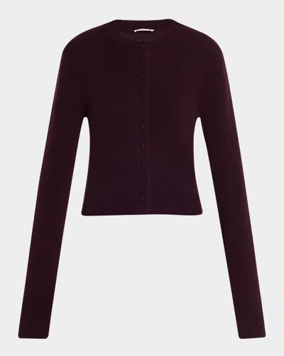 A.l.c Skyler Cropped Cashmere Cardigan In Purple