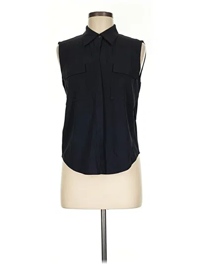 Pre-owned A.l.c Sleeveless Button Down Shirt In Black