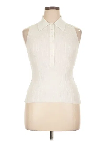 Pre-owned A.l.c Sleeveless Button Down Shirt In White