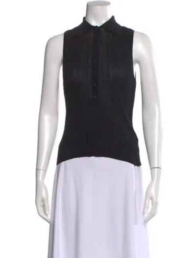 Pre-owned A.l.c Sleeveless Polo In Black