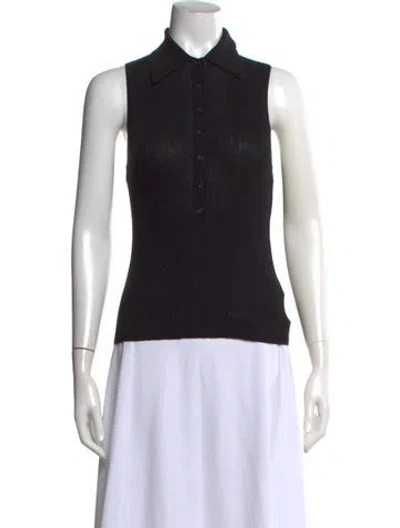 Pre-owned A.l.c Sleeveless Polo In Black