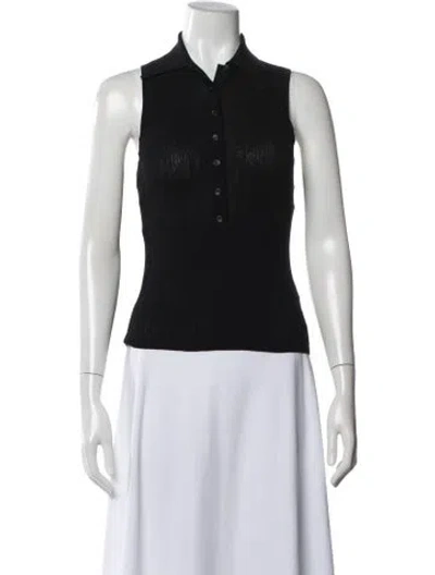 Pre-owned A.l.c Sleeveless Polo In Black