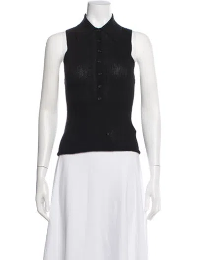 Pre-owned A.l.c Sleeveless Polo In Black