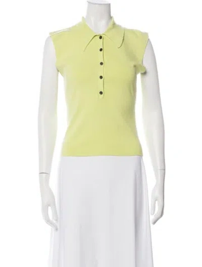 Pre-owned A.l.c Sleeveless Polo In Green