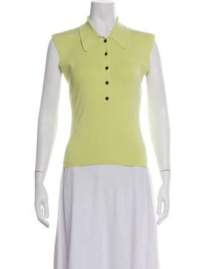 Pre-owned A.l.c Sleeveless Polo In Green