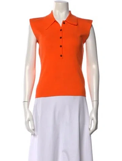 Pre-owned A.l.c Sleeveless Polo In Orange